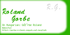 roland gorbe business card